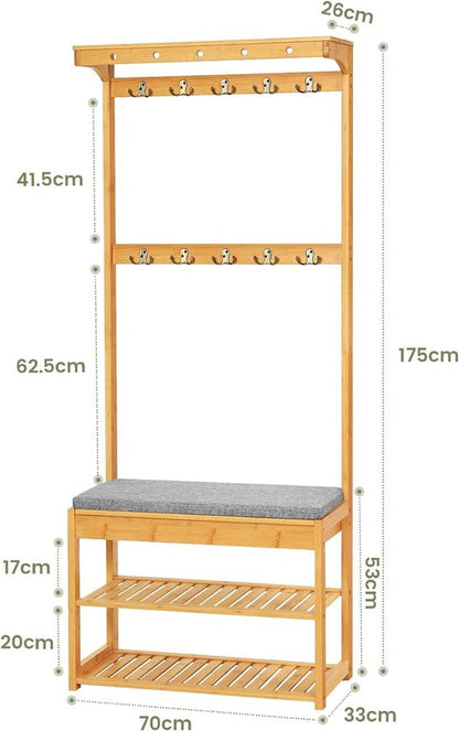 Wardrobe stand with bench Clothes Rack