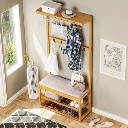 Wardrobe stand with bench Clothes Rack