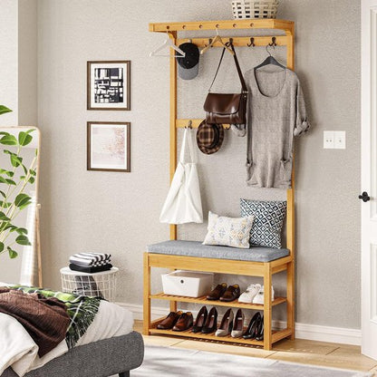 Wardrobe stand with bench Clothes Rack