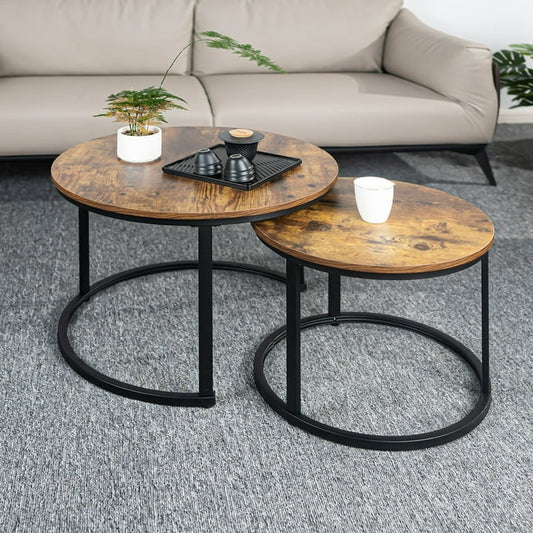 Hawsaiy 2-in-1 Nesting Coffee Table Set FU02001YL