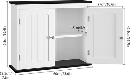 HOCSOK Wall Cabinet with 2 Doors, Bathroom, Kitchen