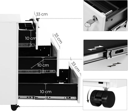 SONGMICS Mobile Desk Cabinet