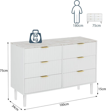 Sideboard, Chest of Drawers HKBFDC016WH0CJ