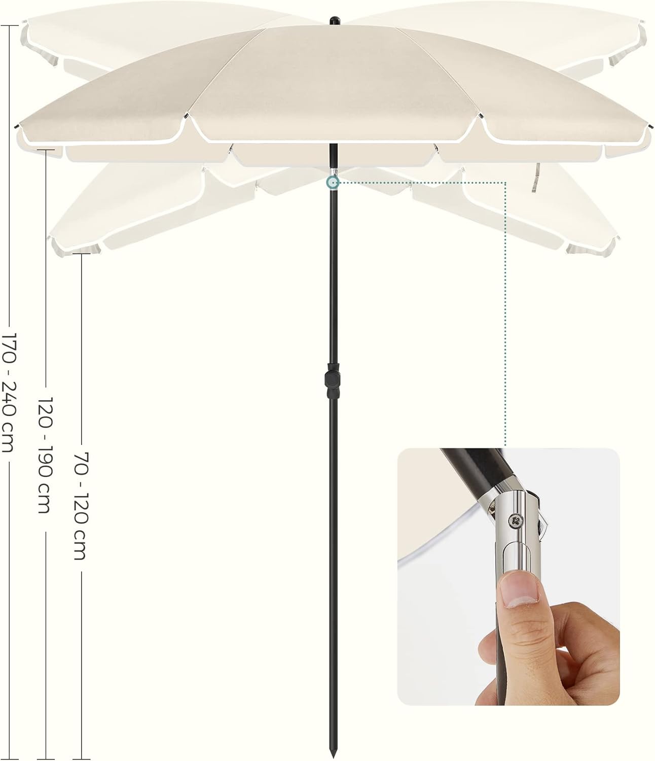 SONGMICS Sun Protection umbrella