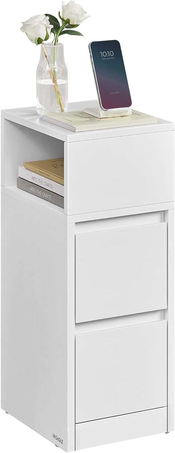 VASAGLE KAILYN Collection - Narrow Bedside Table LET656W01V1