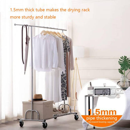 Simple Adjustable 2-in-1 Heavy Duty Clothing Garment Rack