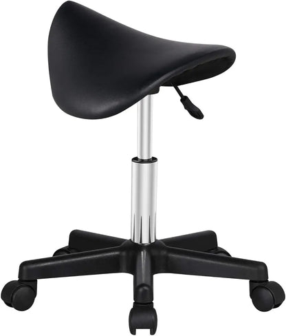 Yaheetech  Saddle Stool Rolling Salon Chair