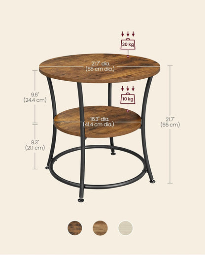 VASAGLE Side Table LET56BX