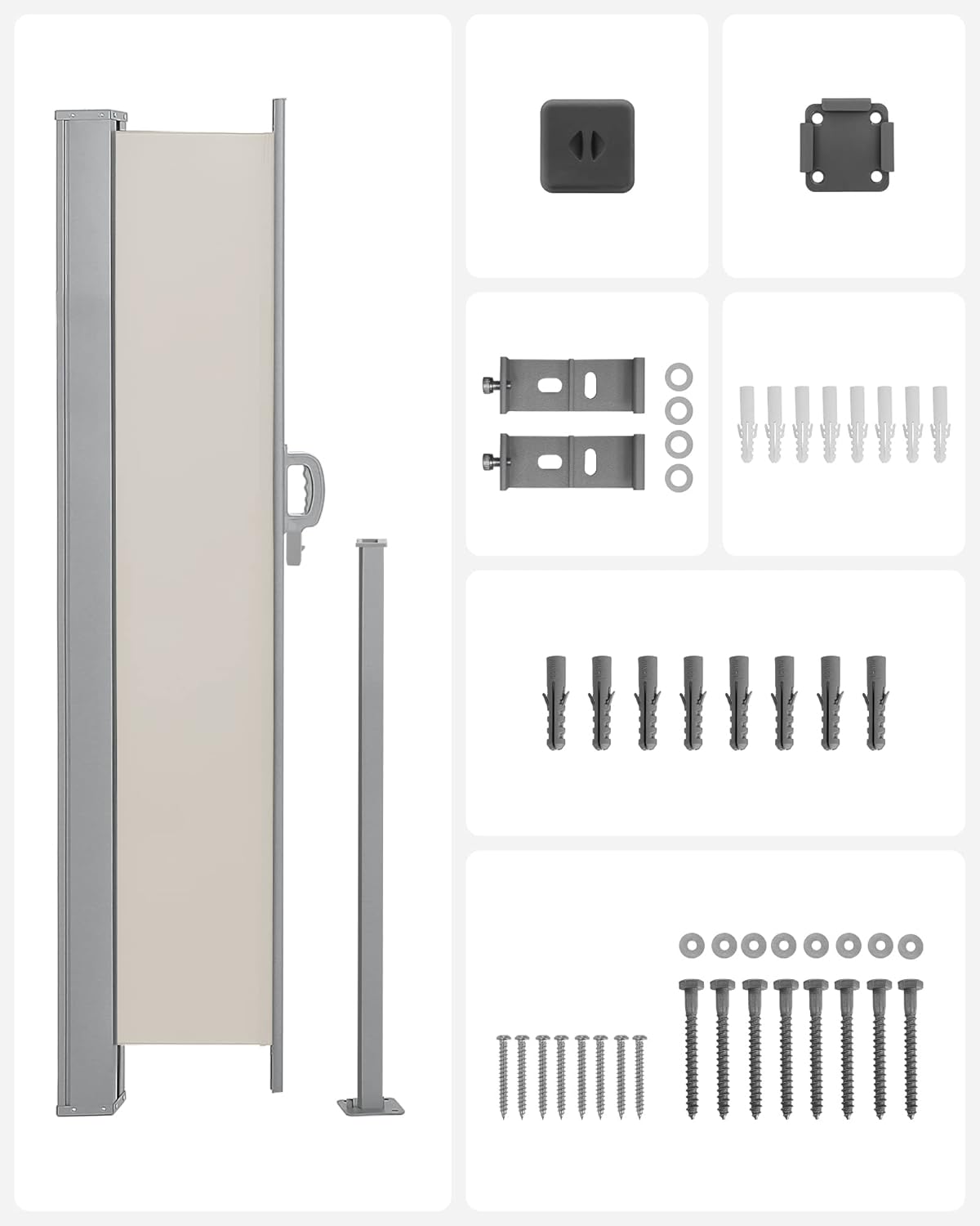 SONGMICS Side Awning for Balcony and Terrace GSA200K02