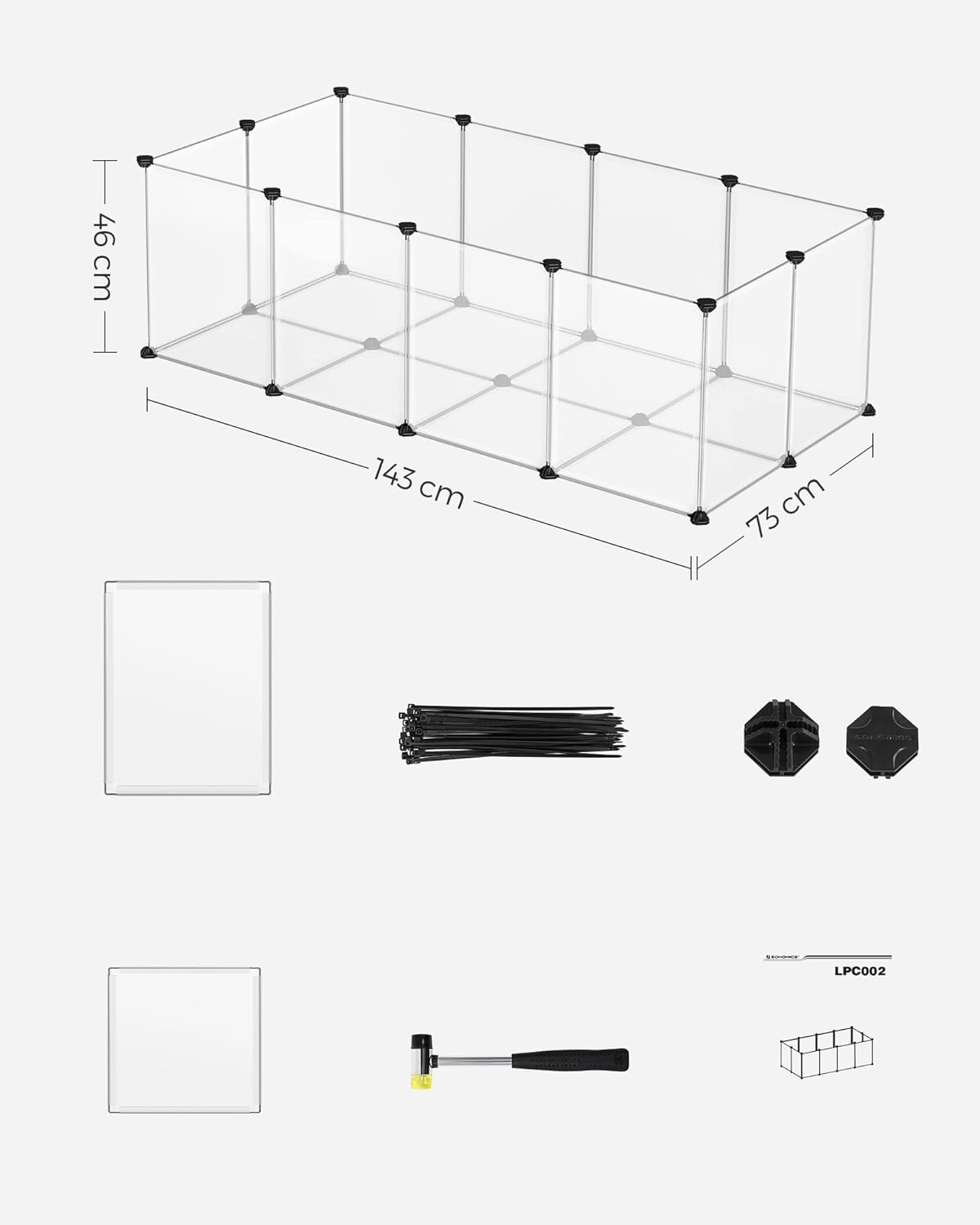 SONGMICS Pet Playpen with Floor