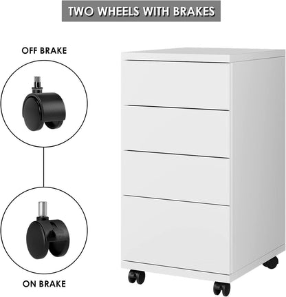 HOCSOK Rolling Cabinet beside Desk