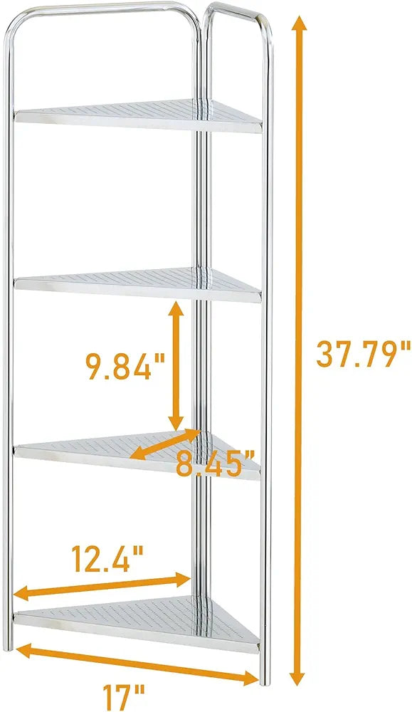 4 Tier Triangle Corner Stainless Steel