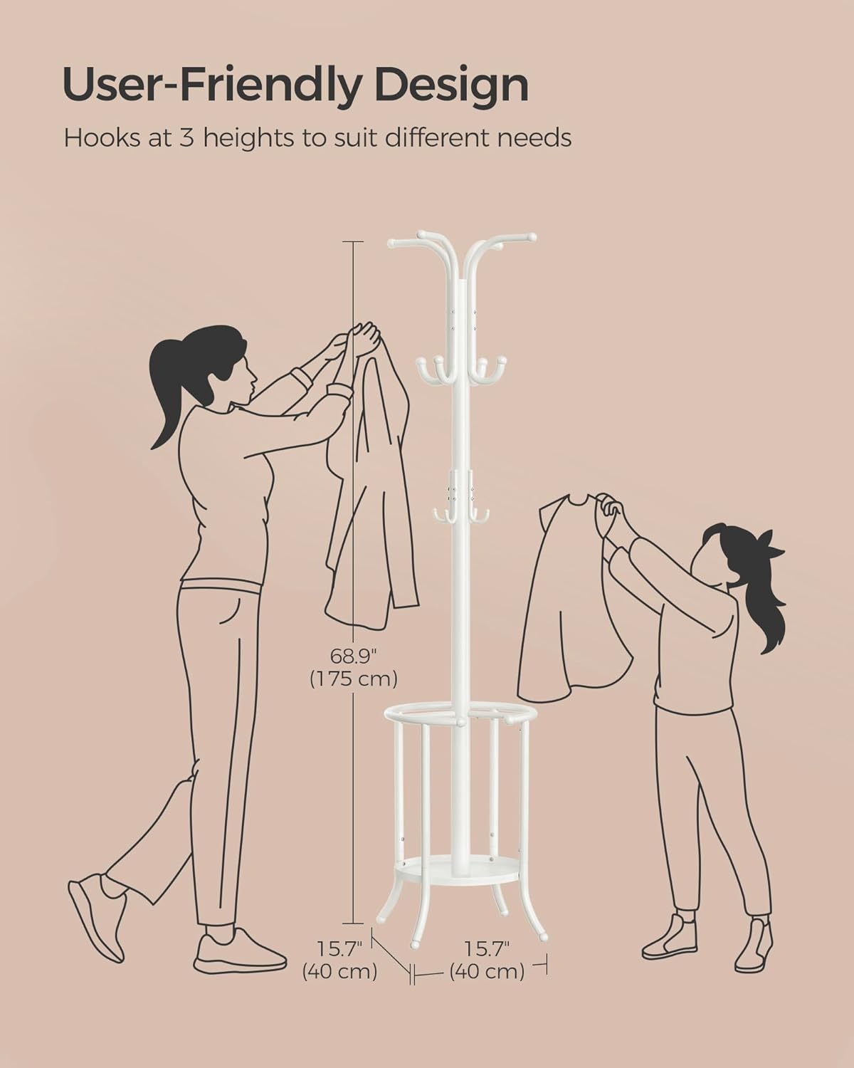 SONGMICS Coat Rack Freestanding