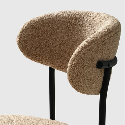 WestinTrends Alexandria Mid-Century Modern Upholstered Sherpa Round Dining Chairs Set of 4