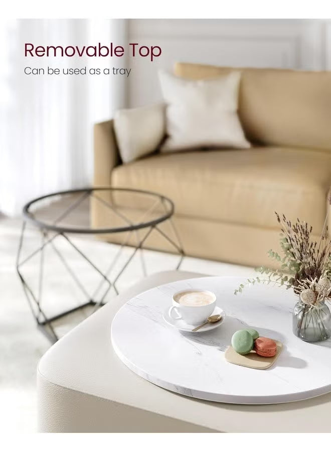 VASAGLE Set of 2 Round Coffee Tables LET040WA01