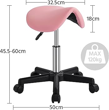 Yaheetech  Saddle Stool Rolling Salon Chair
