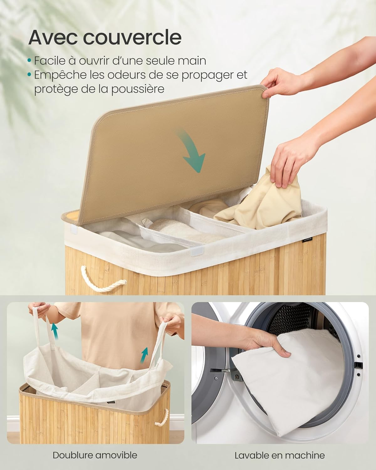 SONGMICS Laundry Basket LCB091N01V2
