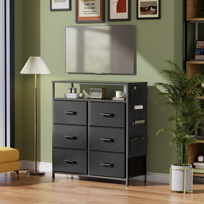 HLONONE Chest of Drawers with LED 320180BK