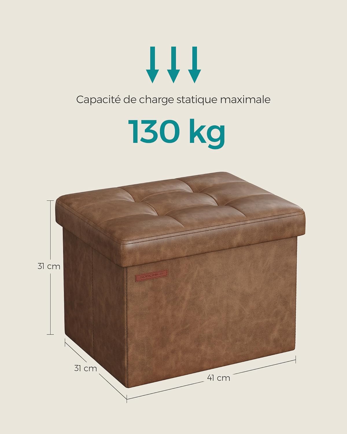 SONGMICS Bench with Storage Space