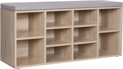 VASAGLE Shoe bench cabinet, 10 compartments