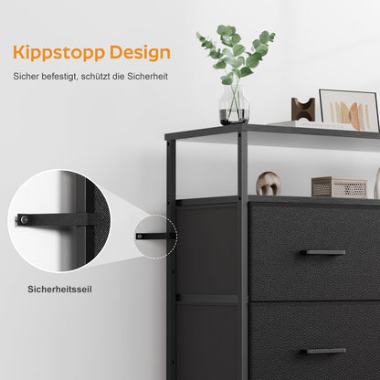 HLONONE Chest of Drawers with LED 320180BK