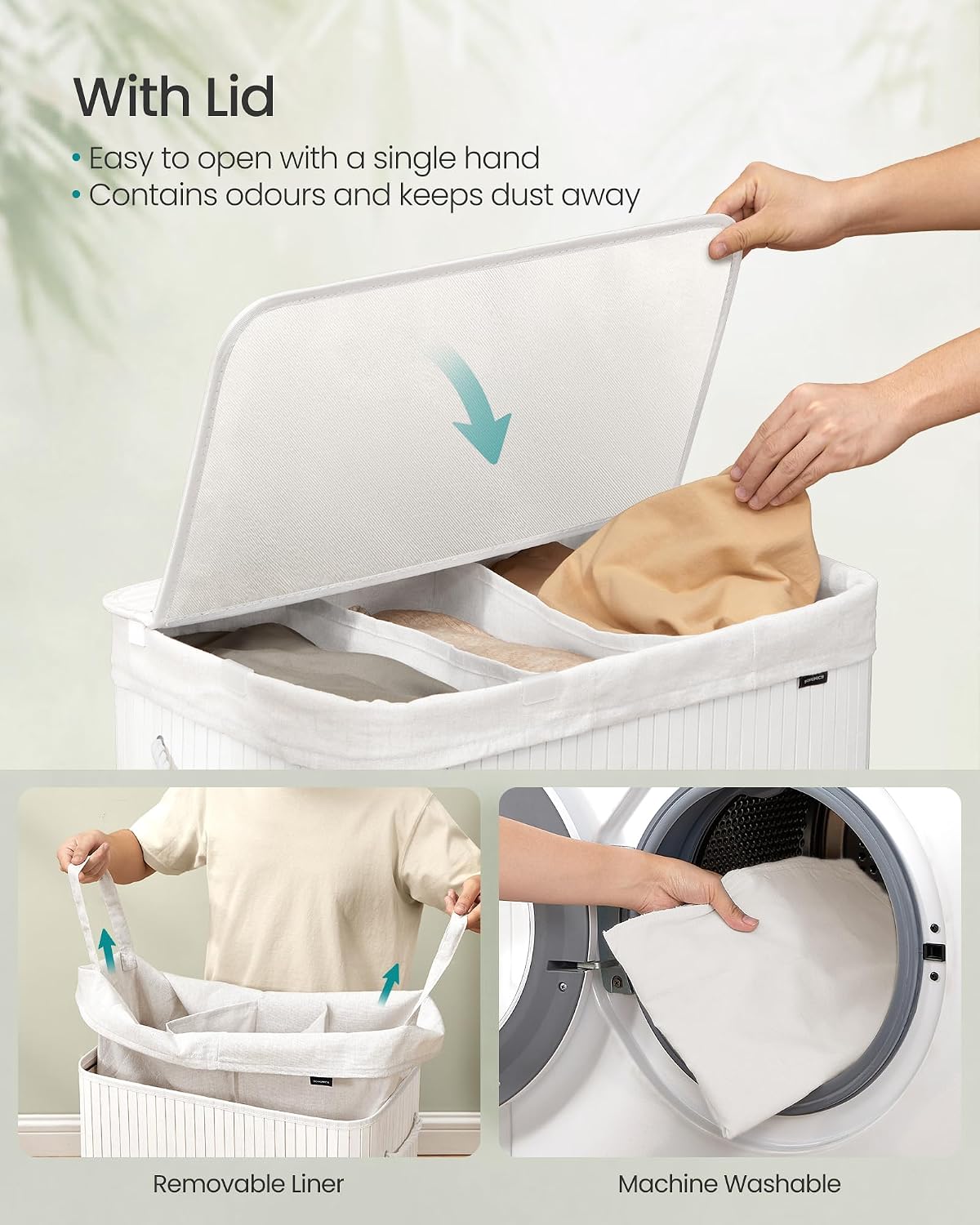 SONGMICS Laundry Basket LCB091W01V1