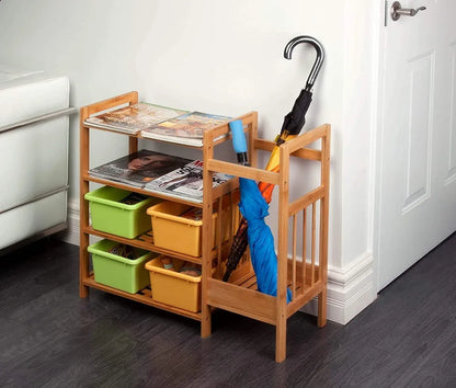 Natural Bamboo Entryway Organizer