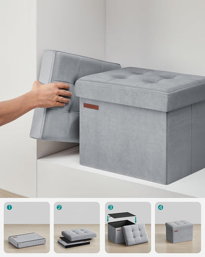 SONGMICS Pouf with Storage Space LSF200G02