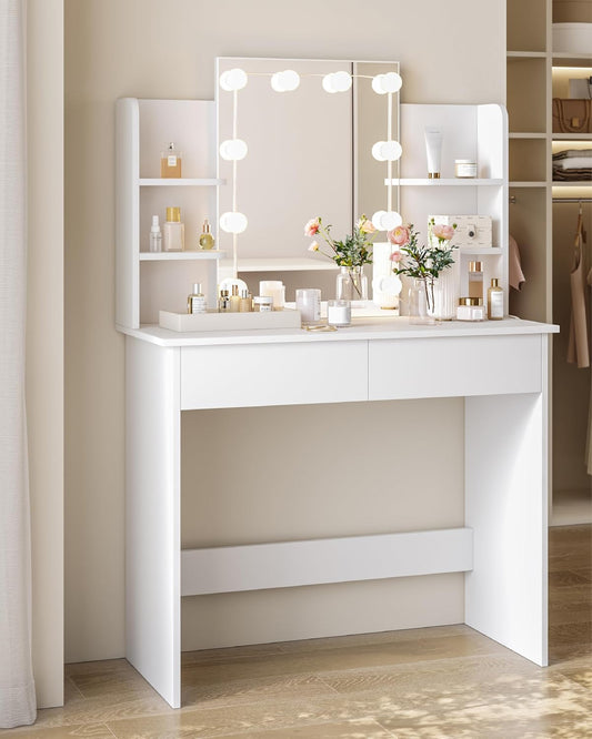 WOLTU Dressing Table with LED Lights