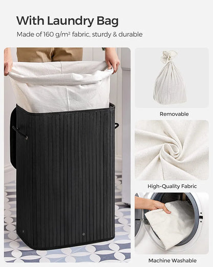 SONGMICS Laundry Basket with Lid