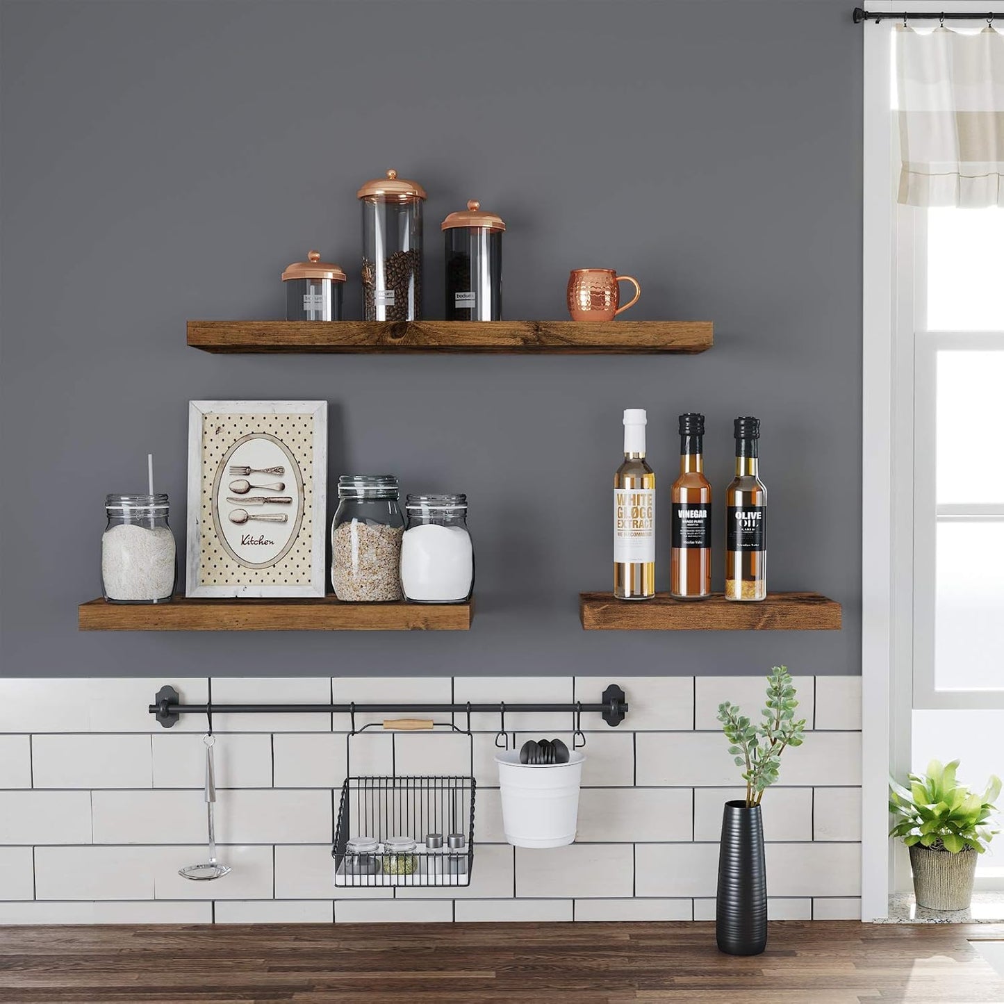 VASAGLE CUSTOS Collection Wall Shelf, Floating Shelf LWS28BXV1