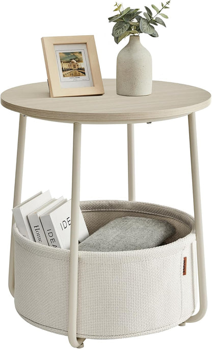 VASAGLE Small Round Side End Table