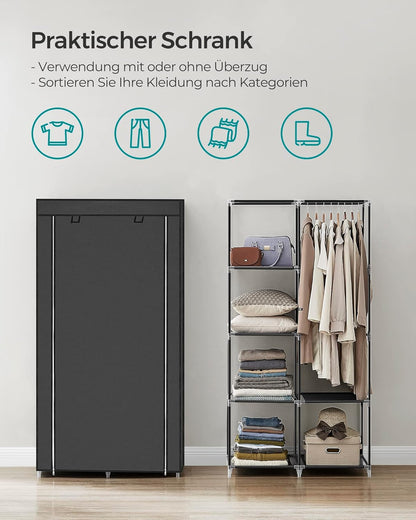 SONGMICS Fabric Wardrobe, Clothes Storage Organiser RYG84H