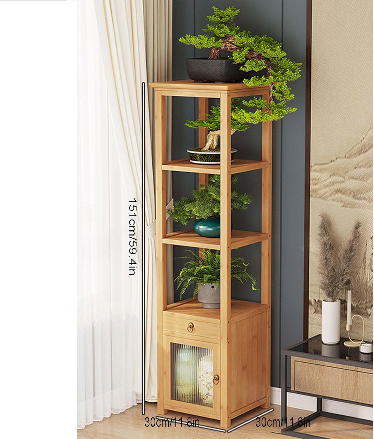 Bamboo Plant Stand