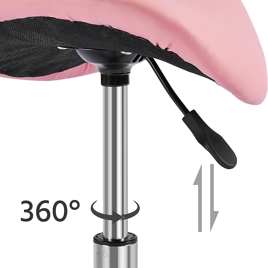 Yaheetech  Saddle Stool Rolling Salon Chair