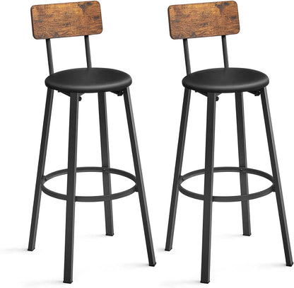 VASAGLE Bar Stools, Set of 2