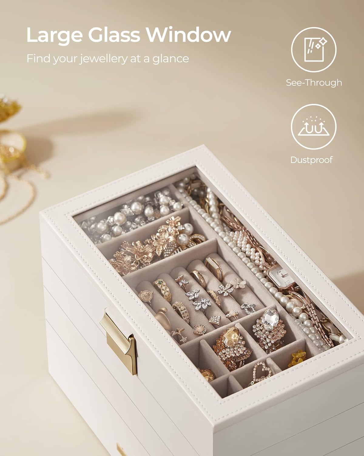 SONGMICS Stackable Jewellery Trays