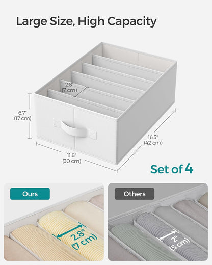 SONGMICS Set of 4 Drawer Organisers
