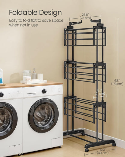 SONGMICS Large Clothes Airer LLR701B01V2