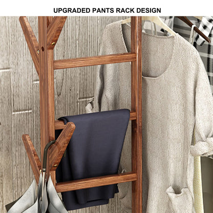 Bamboo Coat Clothes Rack Stand