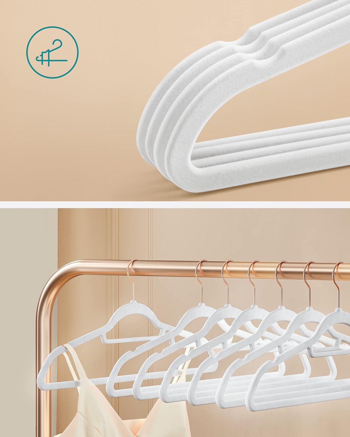 SONGMICS Velvet Hangers, Set of 50 CRF021W02