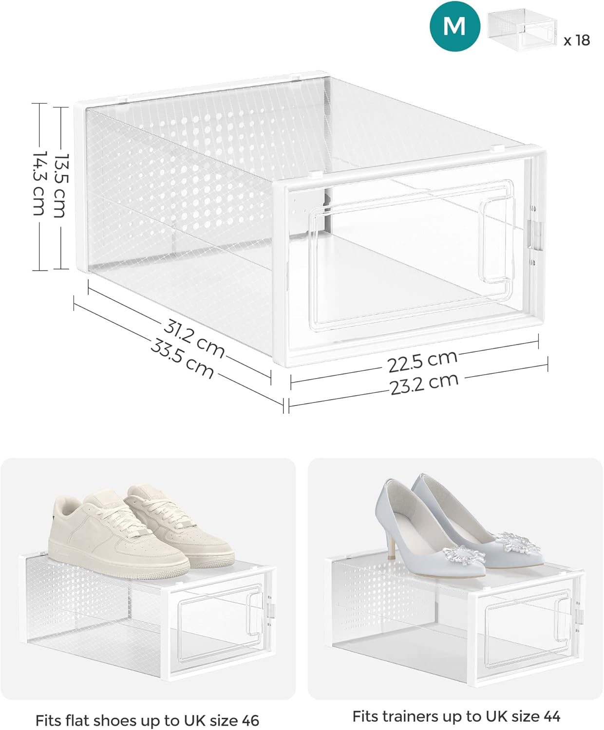 SONGMICS Shoe Boxes