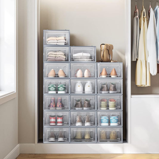 SONGMICS SET OF 18 Shoe Boxes