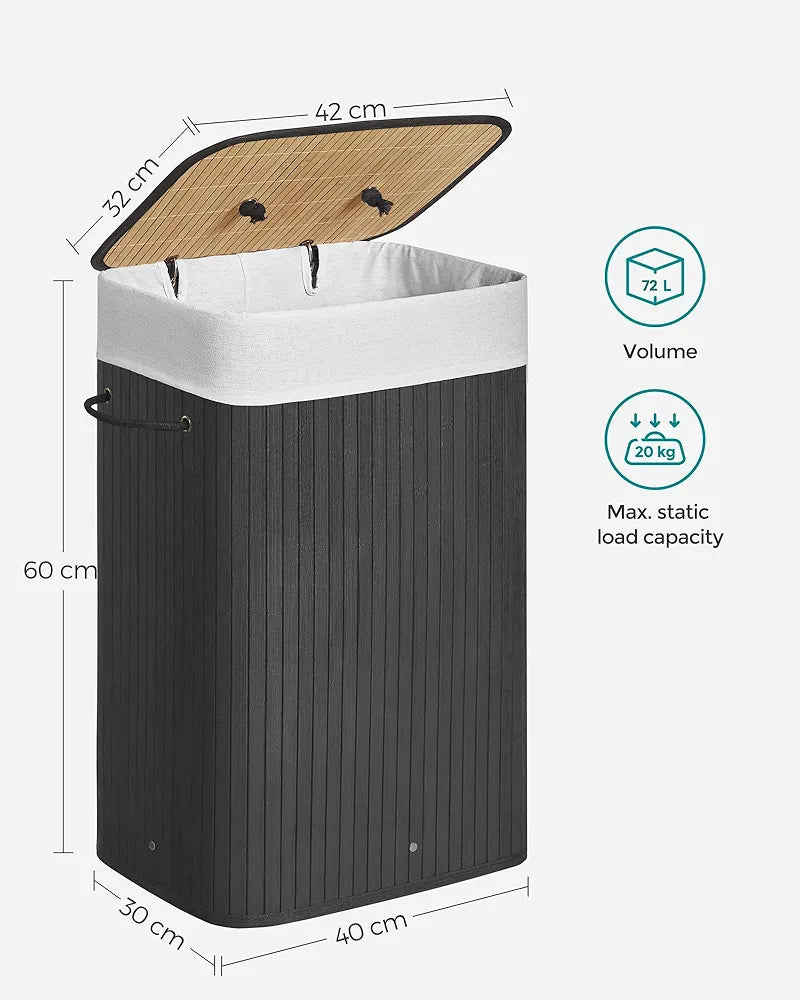 SONGMICS Laundry Basket with Lid