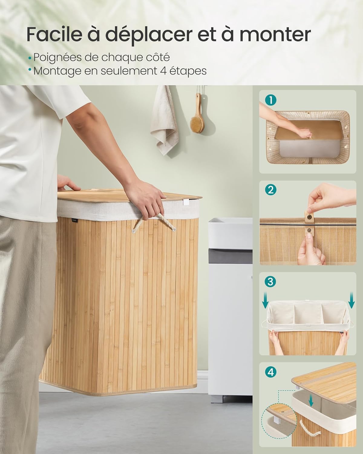 SONGMICS Laundry Basket LCB091N01V2