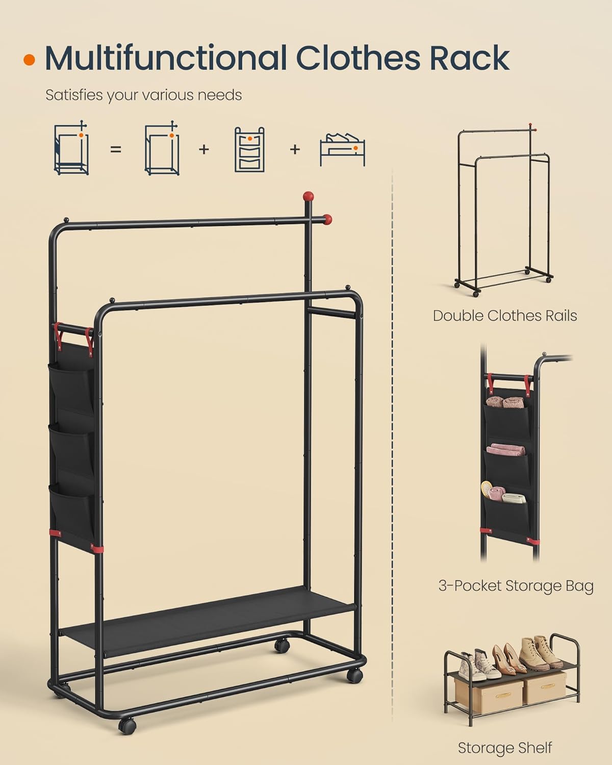 SONGMICS HOME Clothes Rail HSR171B01