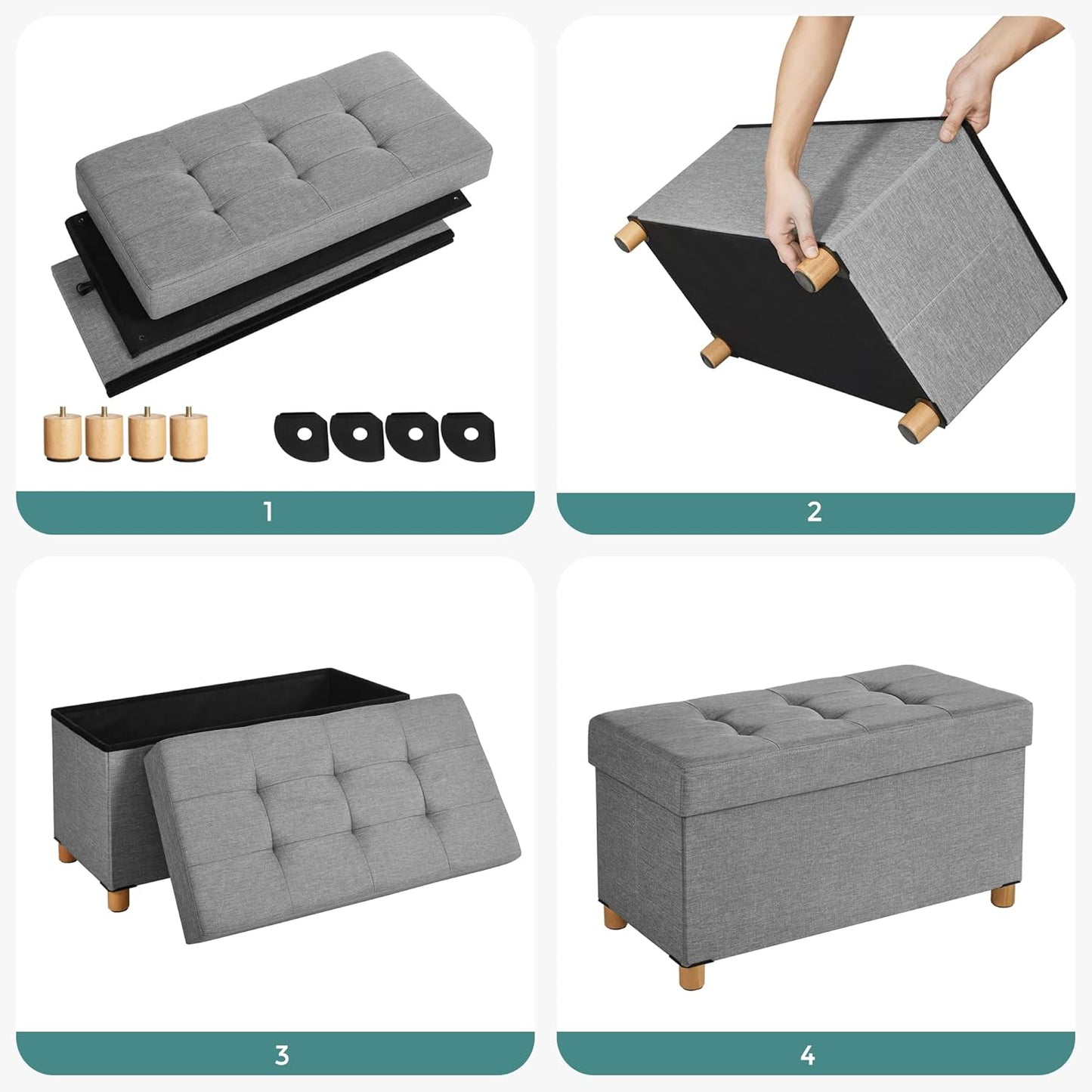 SONGMICS Storage Bench