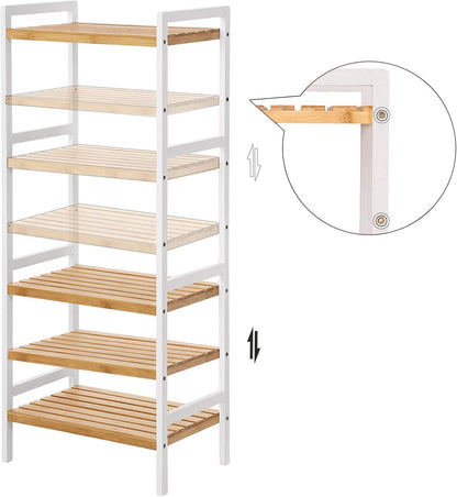 SONGMICS 4-Tier Bamboo Storage Rack