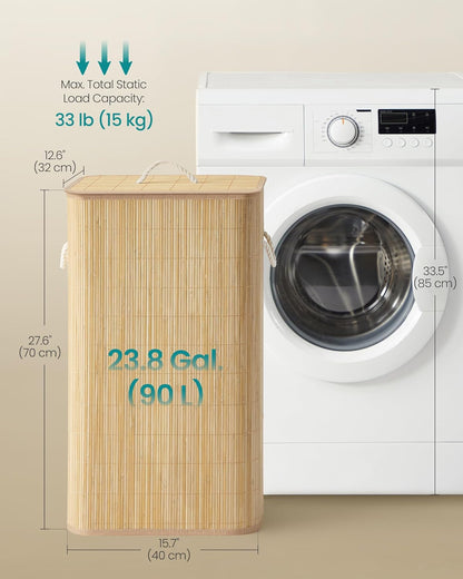 SONGMICS Laundry Basket with Lid LCB077YZ01