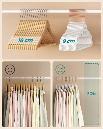 SONGMICS Velvet Hangers, Set of 50 CRF021W02